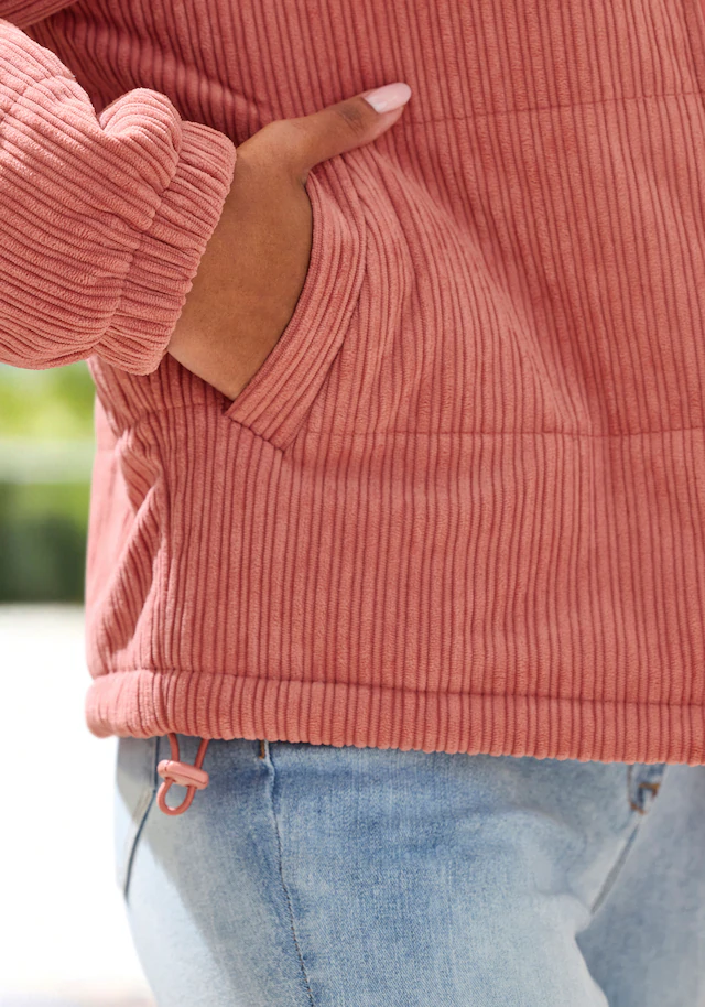 Buffalo Cordjacke »mit Reißverschluss und Eingrifftaschen« Leicht wattierte Übergangsjacke aus weichem Cordstoff, Frühlingsjacke
