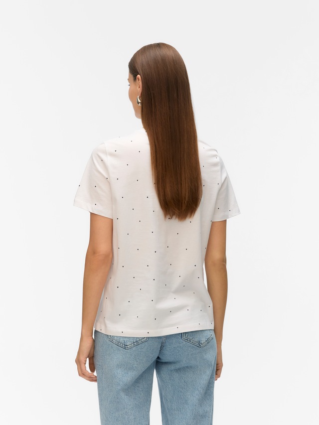 Vero Moda Kurzarmshirt »VMPAULINA AOP SS T-SHIRT GA JRS NOOS« Baumwolle, regular fit