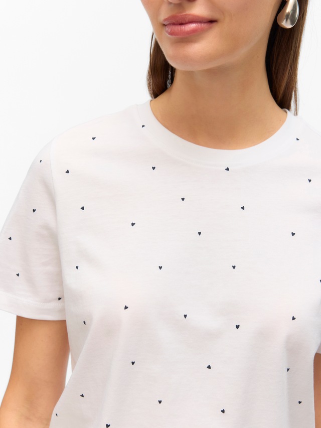 Vero Moda Kurzarmshirt »VMPAULINA AOP SS T-SHIRT GA JRS NOOS« Baumwolle, regular fit