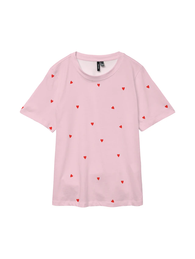 Vero Moda Kurzarmshirt »VMPAULINA AOP SS T-SHIRT GA JRS NOOS« Baumwolle, regular fit