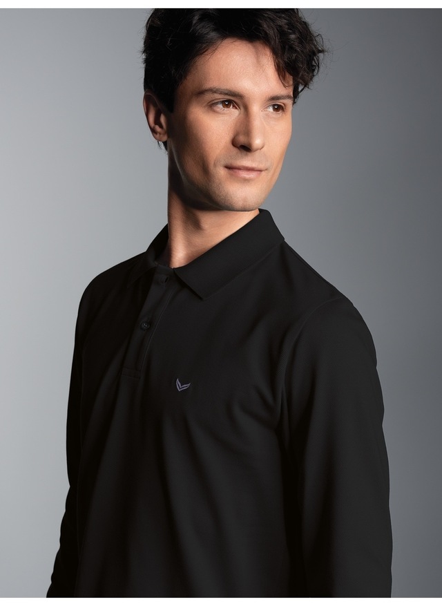 Trigema Poloshirt »TRIGEMA Langarm Poloshirt mit Armbündchen« 1 Stk.
