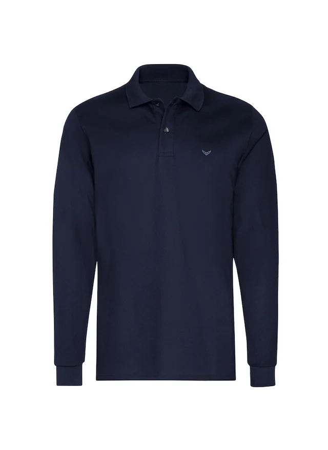 Trigema Poloshirt »TRIGEMA Langarm Poloshirt mit Armbündchen« 1 Stk.