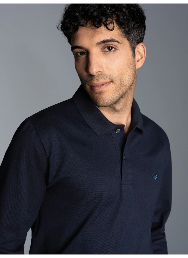 Trigema Poloshirt »TRIGEMA Langarm Poloshirt mit Armbündchen« 1 Stk.