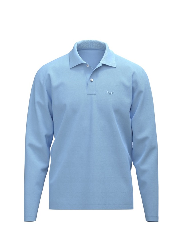 Trigema Poloshirt »TRIGEMA Langarm Poloshirt mit Armbündchen« 1 Stk.