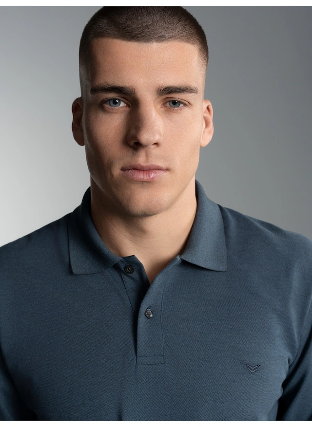 Trigema Poloshirt »TRIGEMA Langarm Poloshirt mit Armbündchen« 1 Stk.