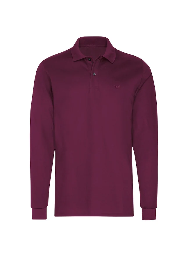 Trigema Poloshirt »TRIGEMA Langarm Poloshirt mit Armbündchen« 1 Stk.