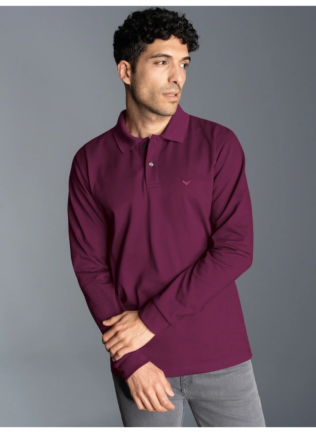 Trigema Poloshirt »TRIGEMA Langarm Poloshirt mit Armbündchen« 1 Stk.