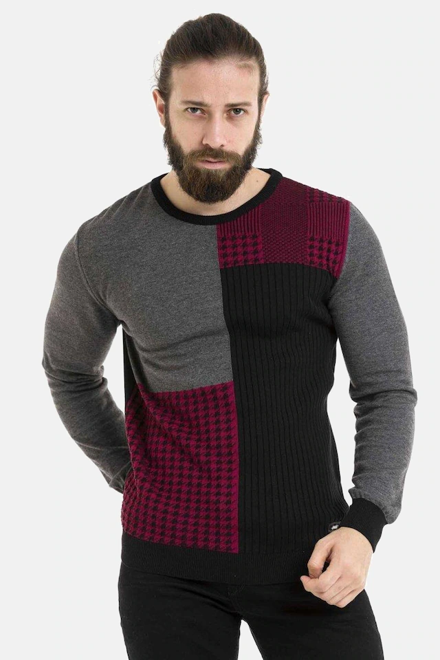 Cipo & Baxx Rundhalspullover »Pullover« 1 Stk. im modernen Look, CP263