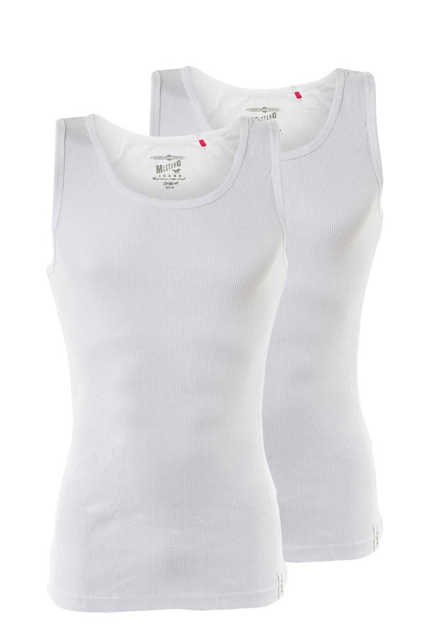 MUSTANG Unterhemd »Unterhemd Tank Top True Denim 2P 2er Pack«