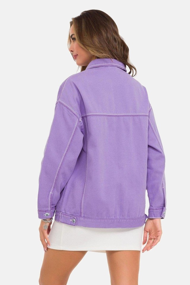Cipo & Baxx Jeansjacke »Jeansjacke« ohne Kapuze mit stylischen auffälligen Elementen, WJ211