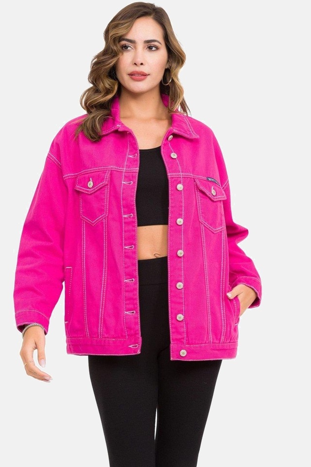 Cipo & Baxx Jeansjacke »Jeansjacke« ohne Kapuze mit stylischen auffälligen Elementen, WJ211