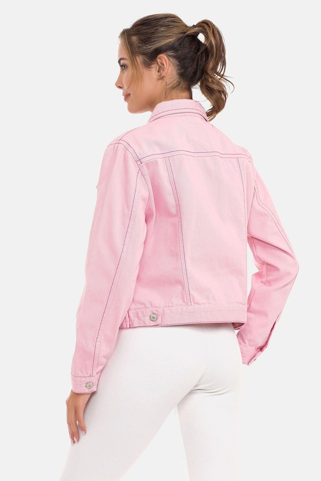 Cipo & Baxx Jeansjacke »Jeansjacke« ohne Kapuze mit stylischen auffälligen Elementen, WJ211