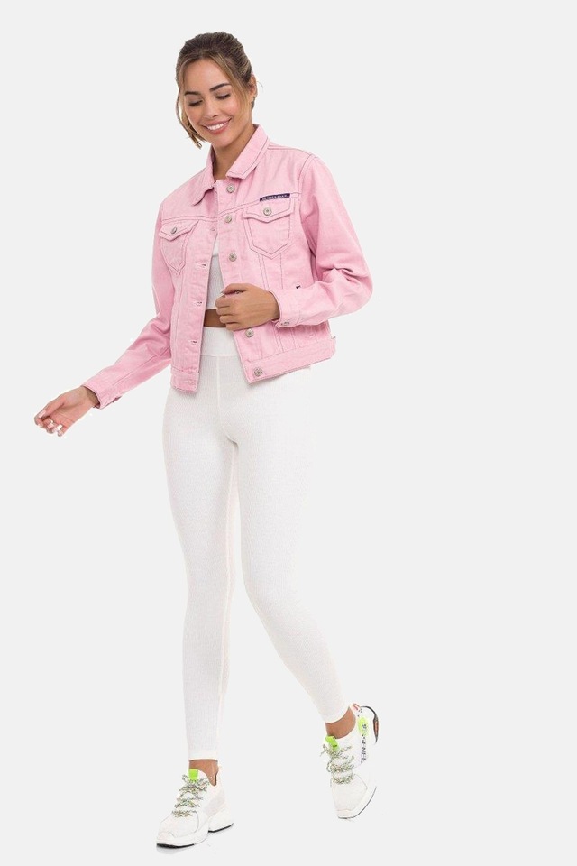 Cipo & Baxx Jeansjacke »Jeansjacke« ohne Kapuze mit stylischen auffälligen Elementen, WJ211