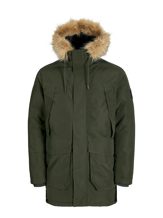 Jack & Jones PlusSize Parka »JJCAMP FAUX FUR PARKA PLS« mit Kapuze