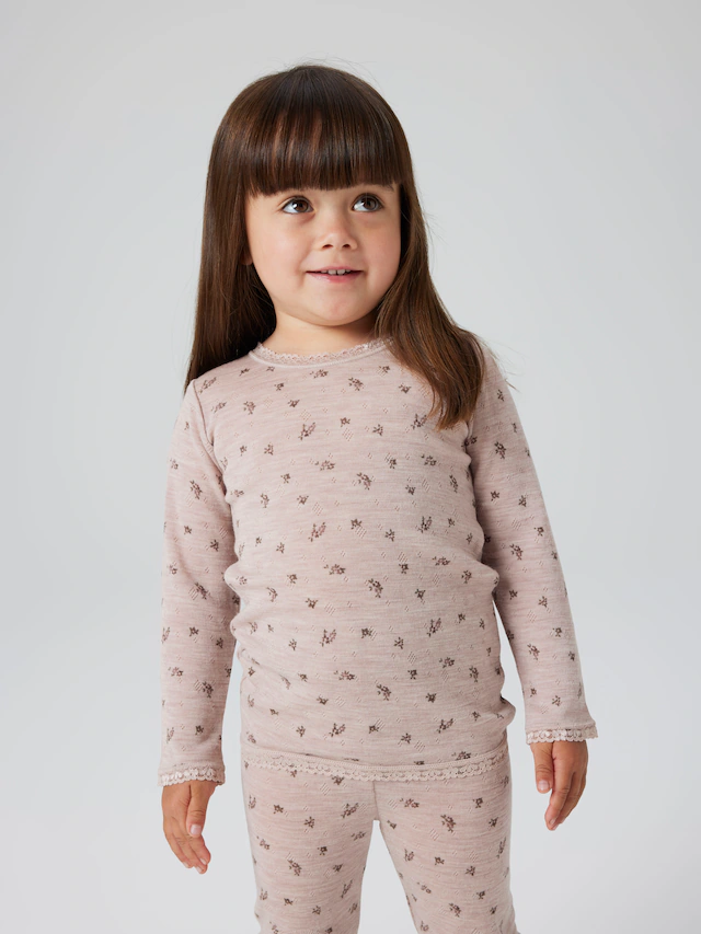 Name It Langarmshirt »NMFWANG WOOL NEEDLE LS TOP NOOS« Wolle, regular fit