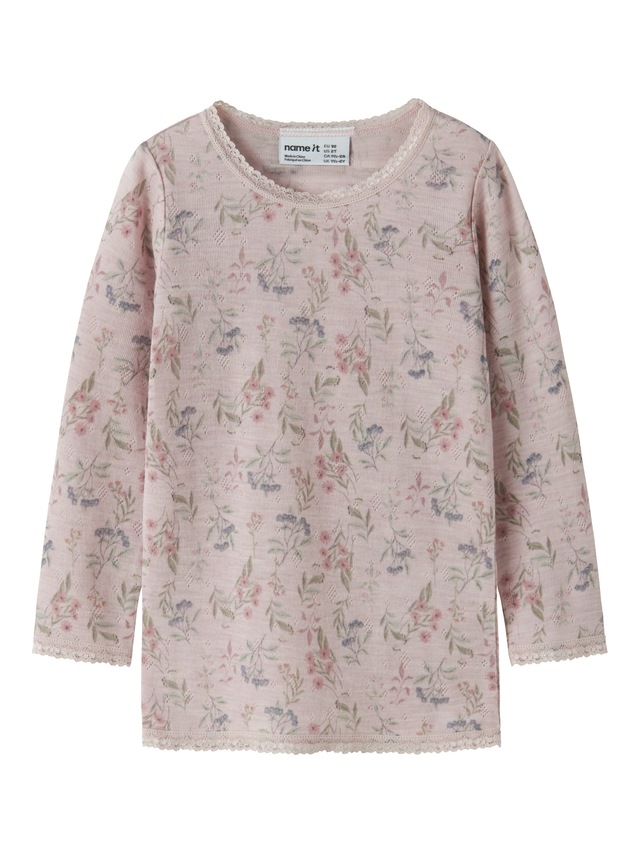 Name It Langarmshirt »NMFWANG WOOL NEEDLE LS TOP NOOS« Wolle, regular fit
