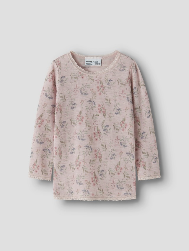 Name It Langarmshirt »NMFWANG WOOL NEEDLE LS TOP NOOS« Wolle, regular fit