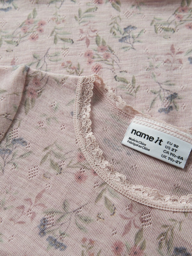 Name It Langarmshirt »NMFWANG WOOL NEEDLE LS TOP NOOS« Wolle, regular fit