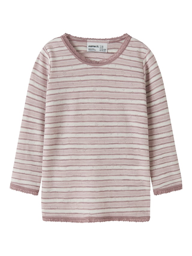 Name It Langarmshirt »NMFWANG WOOL NEEDLE LS TOP NOOS« Wolle, regular fit