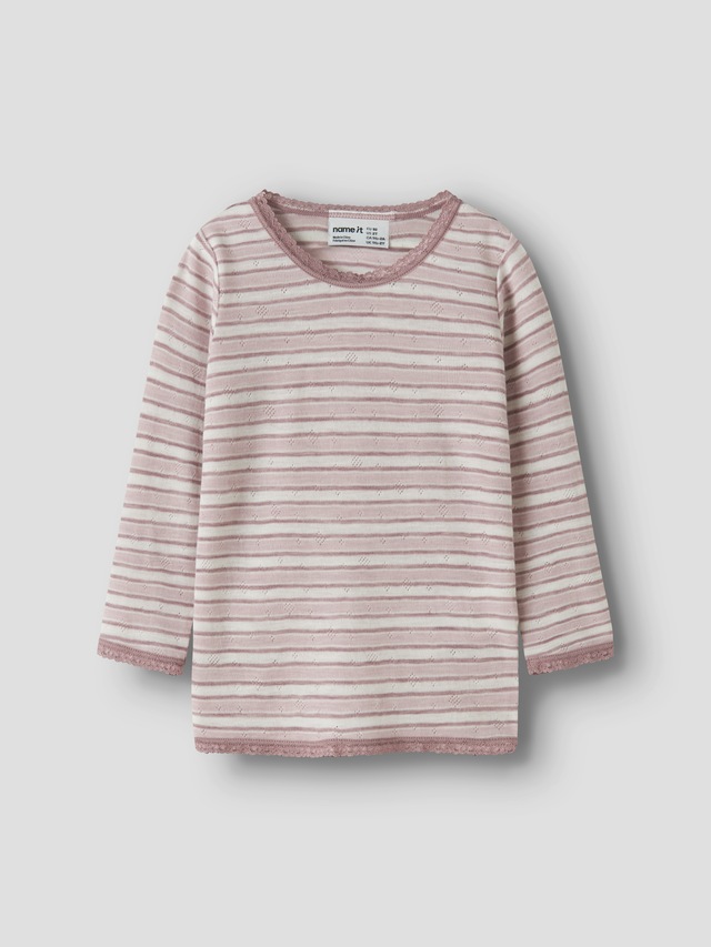 Name It Langarmshirt »NMFWANG WOOL NEEDLE LS TOP NOOS« Wolle, regular fit