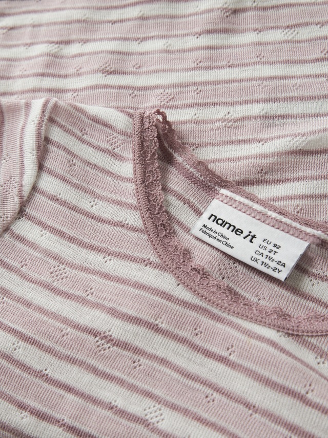 Name It Langarmshirt »NMFWANG WOOL NEEDLE LS TOP NOOS« Wolle, regular fit