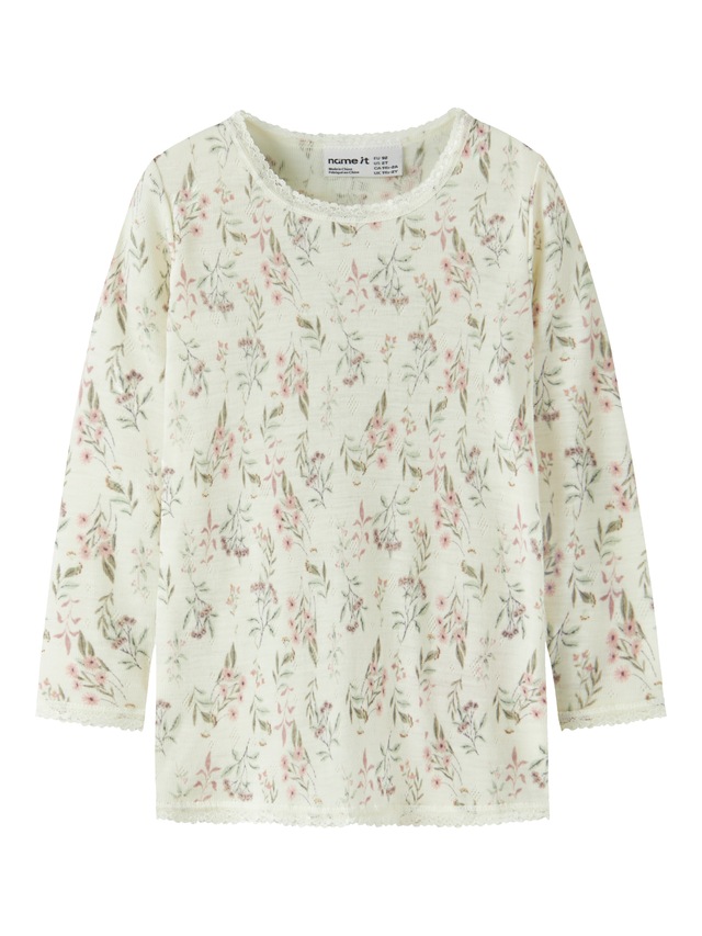 Name It Langarmshirt »NMFWANG WOOL NEEDLE LS TOP NOOS« Wolle, regular fit
