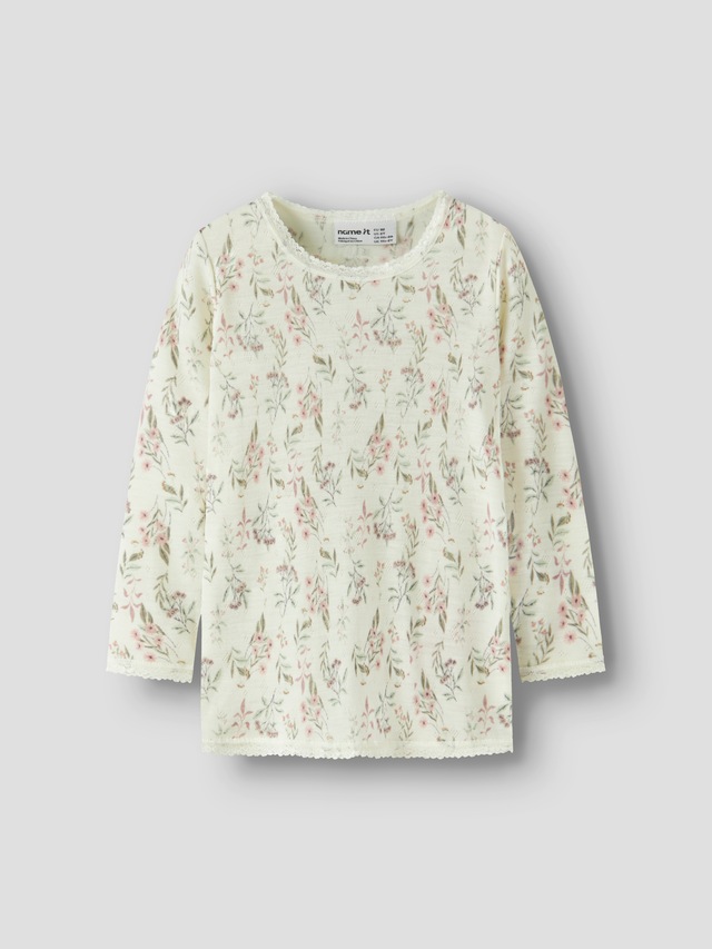 Name It Langarmshirt »NMFWANG WOOL NEEDLE LS TOP NOOS« Wolle, regular fit