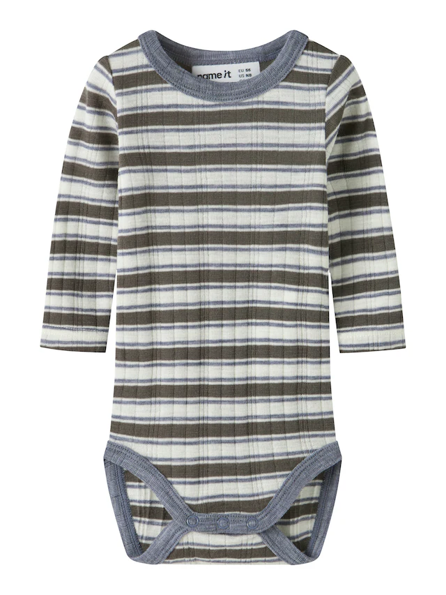 Name It Langarmbody »NBMWANG WOOL NEEDLE LS BODY NOOS« Wolle
