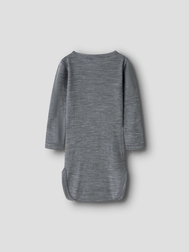 Name It Langarmbody »NBNWAX WOOL RIB LS BODY NOOS« aus reiner Merinowolle