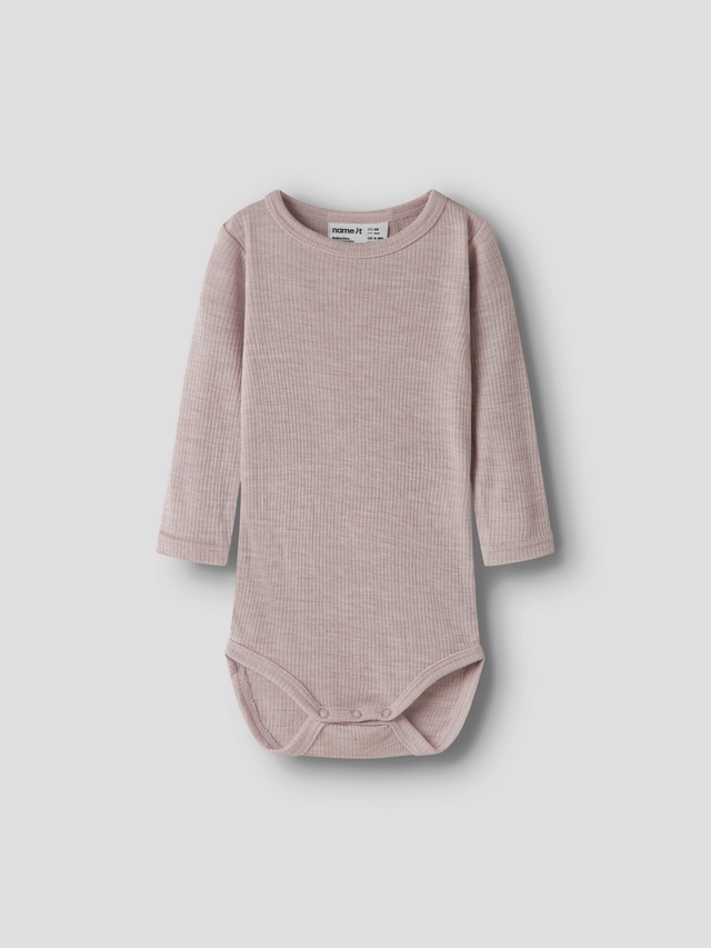 Name It Langarmbody »NBNWAX WOOL RIB LS BODY NOOS« aus reiner Merinowolle
