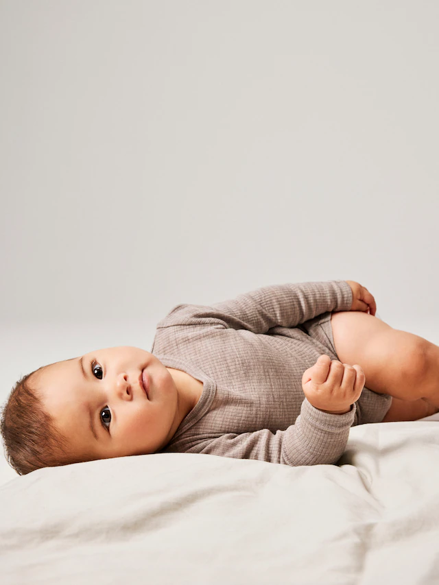 Name It Langarmbody »NBNWAX WOOL RIB LS BODY NOOS« aus reiner Merinowolle