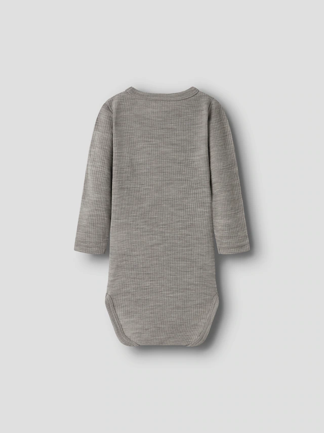 Name It Langarmbody »NBNWAX WOOL RIB LS BODY NOOS« aus reiner Merinowolle