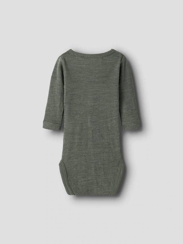 Name It Langarmbody »NBNWAX WOOL RIB LS BODY NOOS« aus reiner Merinowolle