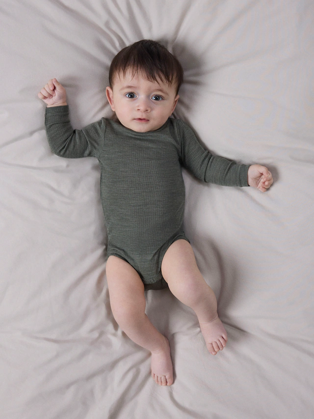 Name It Langarmbody »NBNWAX WOOL RIB LS BODY NOOS« aus reiner Merinowolle
