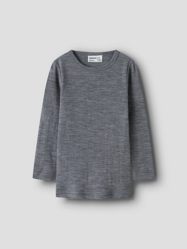 Name It Langarmshirt »NMNWAX WOOL RIB LS TOP NOOS« aus reiner Merinowolle