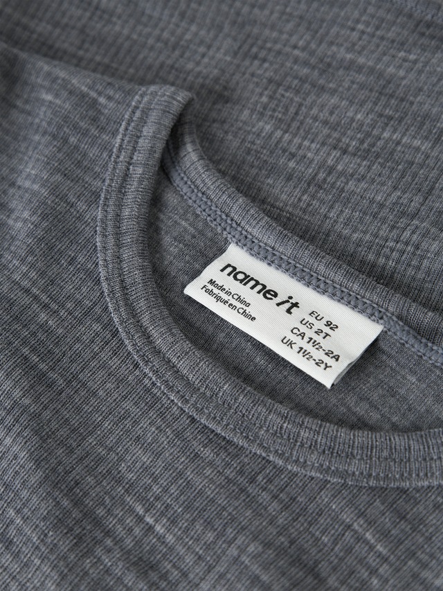 Name It Langarmshirt »NMNWAX WOOL RIB LS TOP NOOS« aus reiner Merinowolle