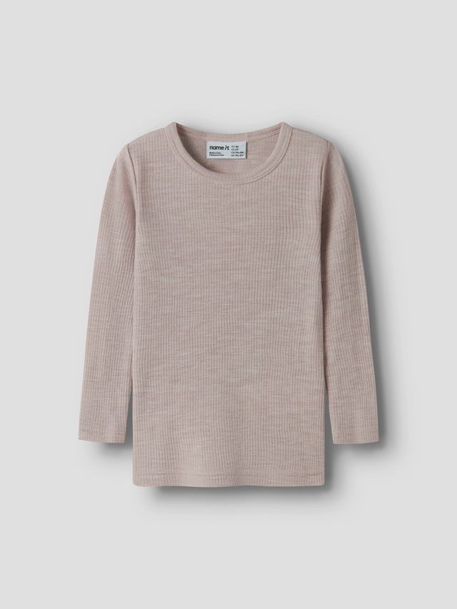 Name It Langarmshirt »NMNWAX WOOL RIB LS TOP NOOS« aus reiner Merinowolle