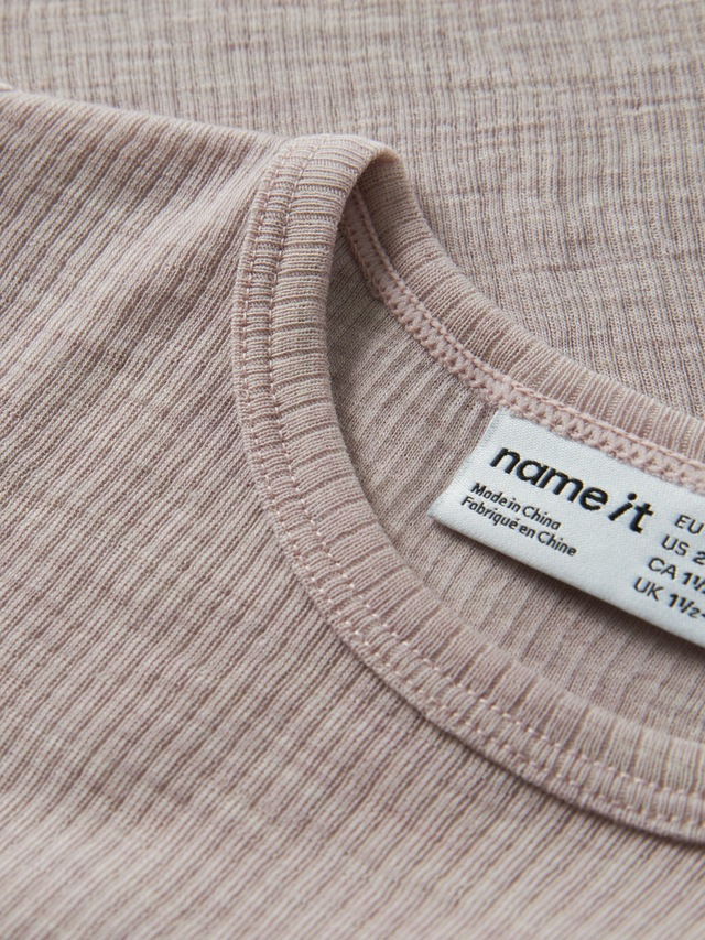 Name It Langarmshirt »NMNWAX WOOL RIB LS TOP NOOS« aus reiner Merinowolle