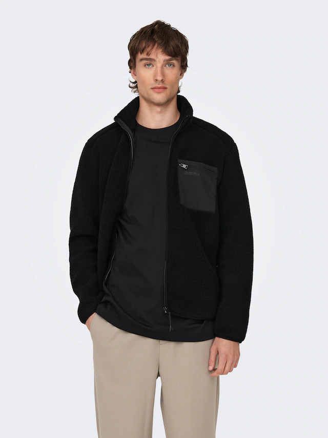ONLY & SONS Strickfleecejacke »ONSDALLAS LIFE SHERPA JACKET OTW VD«
