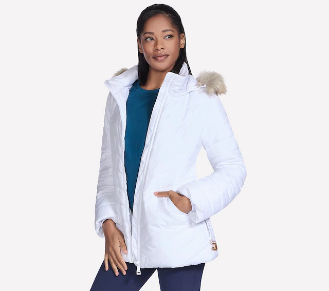 Skechers Winterjacke »ON-THE-GO BELTED PARKA« mit Kapuze mit Gürtel, aus GO SHIELD™ Cozy Fit®-Material