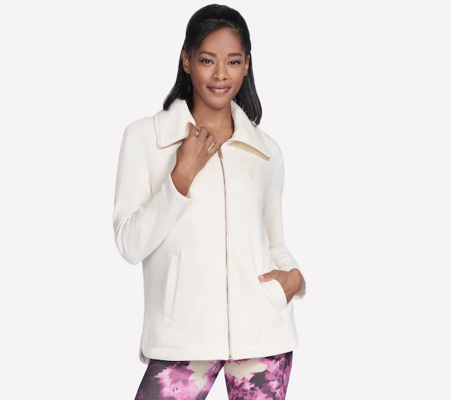 Skechers Trainingsjacke »GOSNUGGLE TUNIC FZ JACKET« langärmliges Design, mit breitem, umklappbarem Kragen