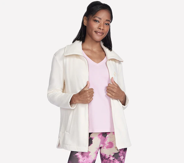 Skechers Trainingsjacke »GOSNUGGLE TUNIC FZ JACKET« langärmliges Design, mit breitem, umklappbarem Kragen