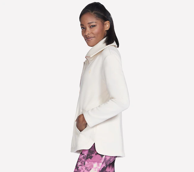 Skechers Trainingsjacke »GOSNUGGLE TUNIC FZ JACKET« langärmliges Design, mit breitem, umklappbarem Kragen