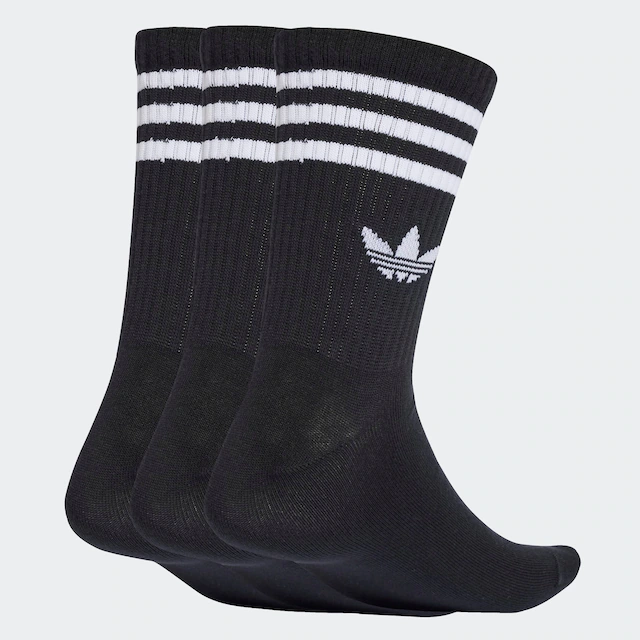 adidas Originals Sportsocken »3-STREIFEN CREW 3ER-PACK« 3 Paar tlg. knöchellange Passform, mit 3-Streifen