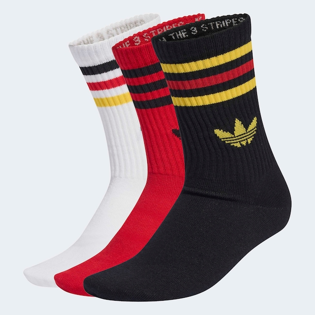adidas Originals Sportsocken »3-STREIFEN CREW 3ER-PACK« 3 Paar tlg. knöchellange Passform, mit 3-Streifen