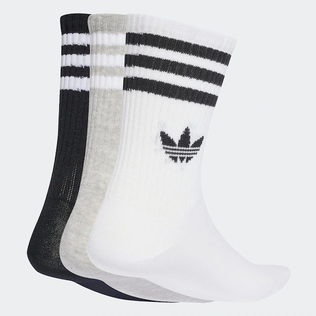 adidas Originals Sportsocken »3-STREIFEN CREW 3ER-PACK« 3 Paar tlg. knöchellange Passform, mit 3-Streifen