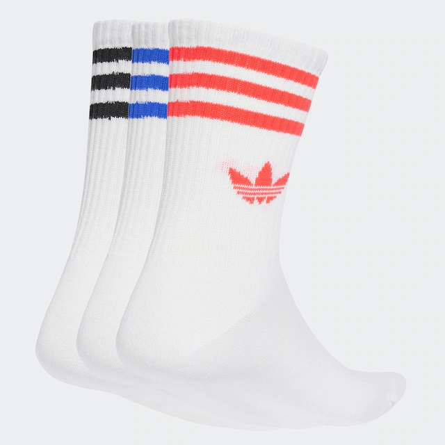 adidas Originals Sportsocken »3-STREIFEN CREW 3ER-PACK« 3 Paar tlg. knöchellange Passform, mit 3-Streifen