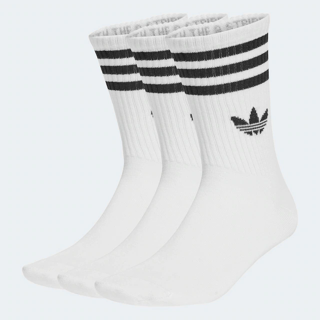 adidas Originals Sportsocken »3-STREIFEN CREW 3ER-PACK« 3 Paar tlg. knöchellange Passform, mit 3-Streifen