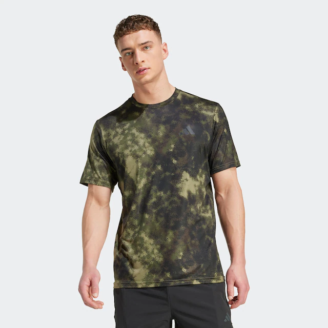 adidas Performance T-Shirt »TRAIN ESSENTIALS SEASONAL ALLOVER-PRINT« sportlicher Stil, Alloverprint im Camouflage-Look, schnell trocknend