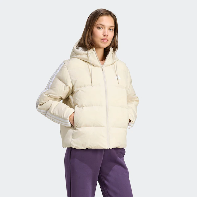 adidas Sportswear Winterjacke »ESSENTIALS CLIMAWARM 3-STREIFEN PUFFER MIT KAPUZE«